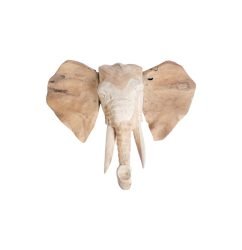 ELEPHANT HEAD SCLUPTURE (TEAK)