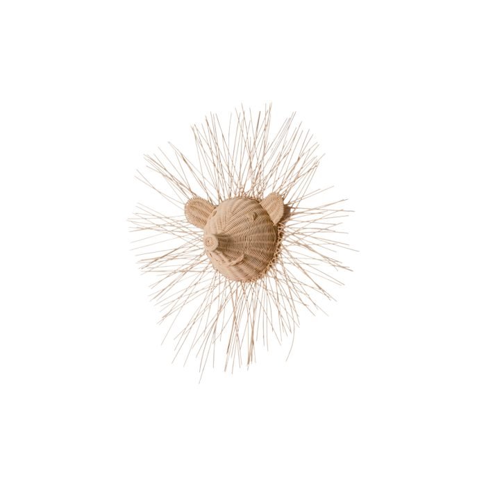 HEDGEDOG RATTAN ANIMAL HEAD